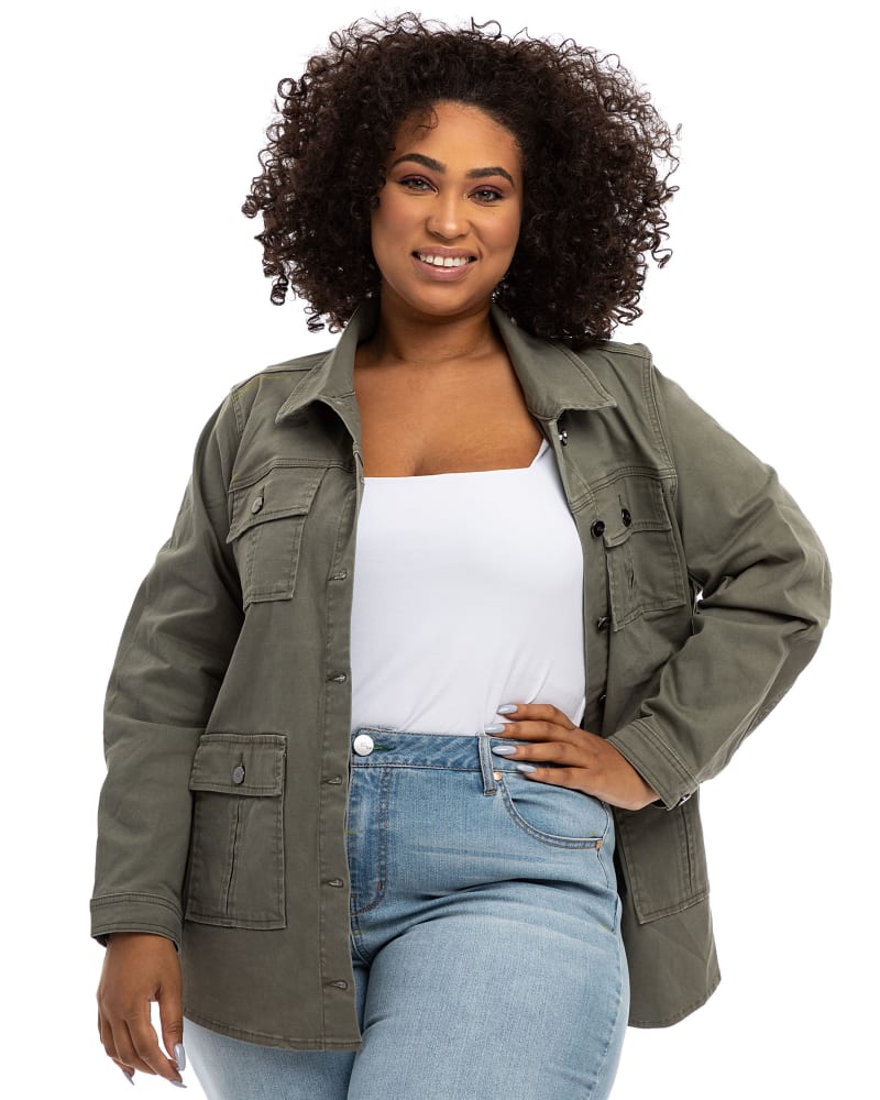 Twill utility jacket women's new arrivals